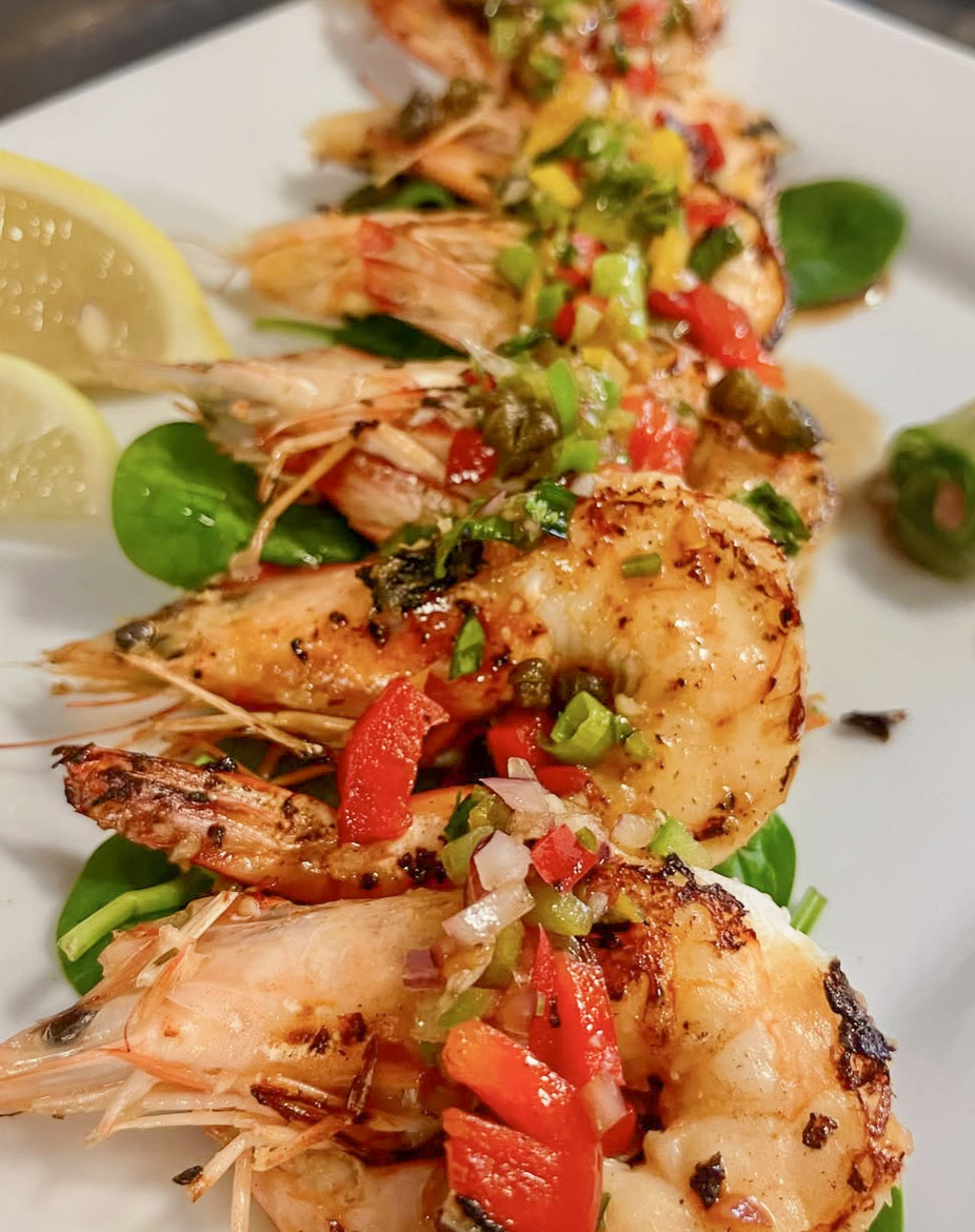 Cooked seafood meal