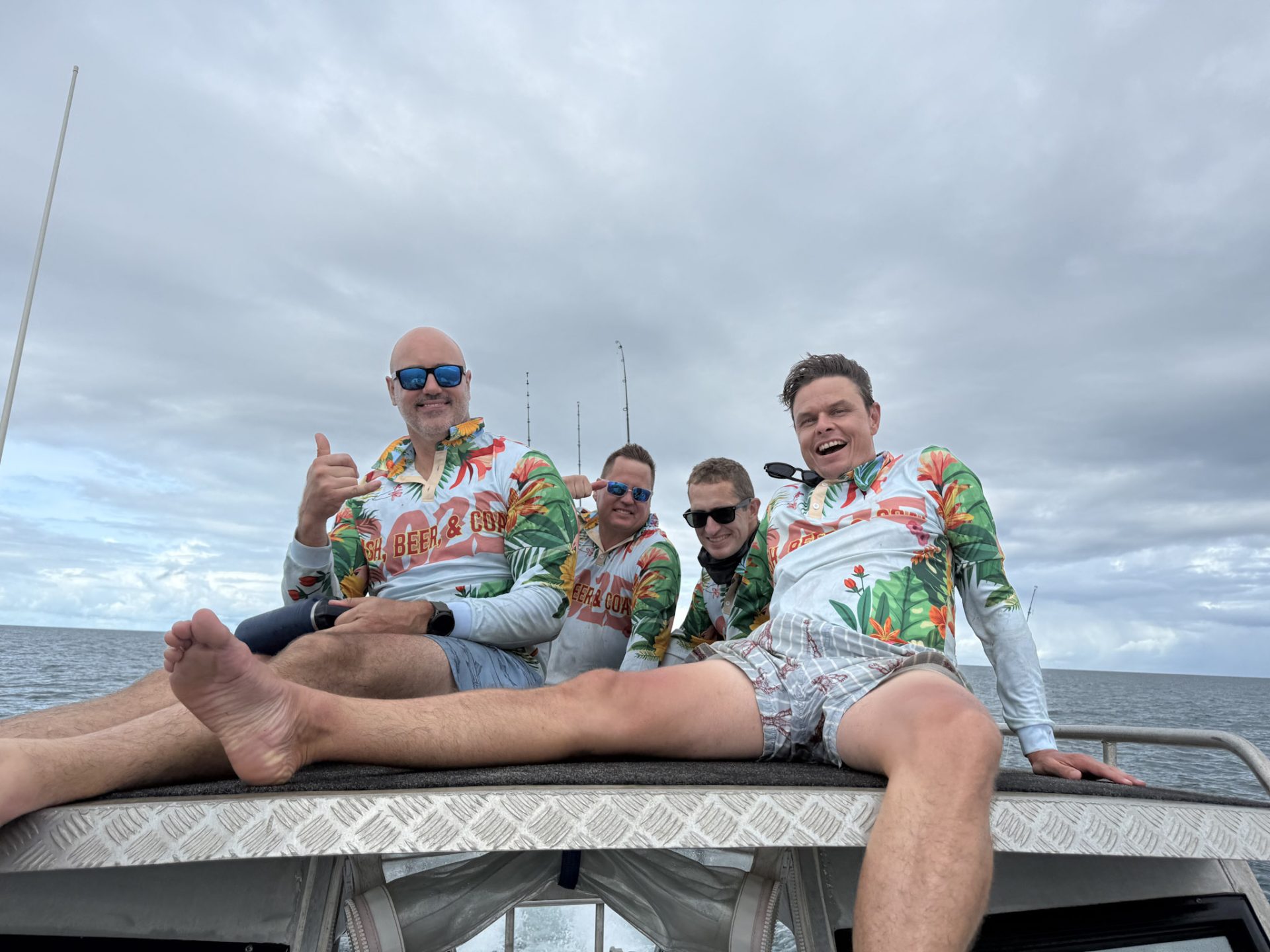 Friends relaxing on Albany Island