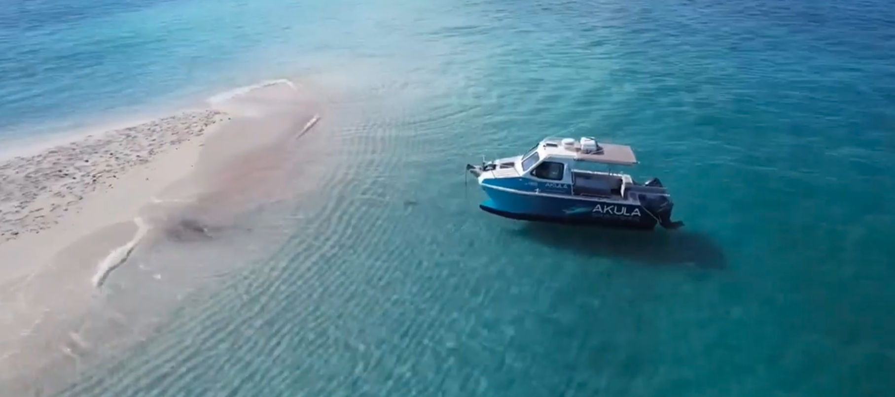 The Akula vessel on the beautiful waters of Port Douglas