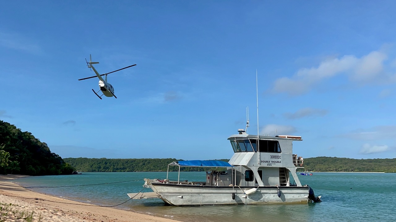 Helicopter close up on pad